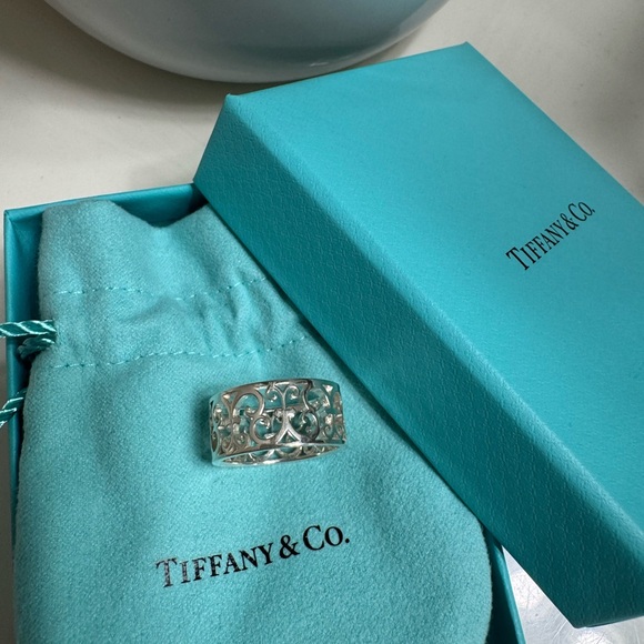 Tiffany & Co. Jewelry - Tiffany & Co. Silver Enchant Wide/Openwork Scroll Band